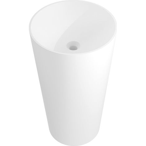 Mexen Onyx-03 lavabo a colonna in conglomerato 45 x 45 cm, bianco opaco - 26534500 (1/5)