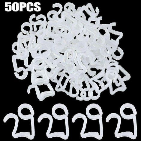 50 crochets de suspension pour guirlandes lumineuses de Noël, à fixer sur la gouttière. (1/4)