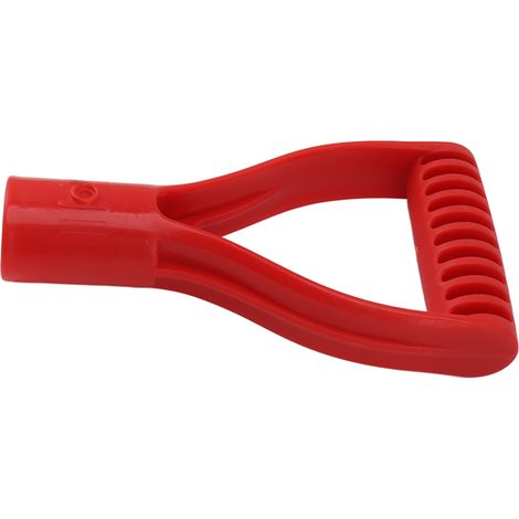 Manche de bêche et pelle plastique Ø int 32 mm poignée D rechange pour pelle à neige bêchage ratissage rouge (1/5)