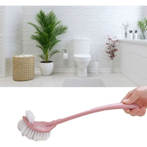 BelleRise - Brosse WC rose – Double face avec socle – Design européen élégant – salle de bain (1/5)