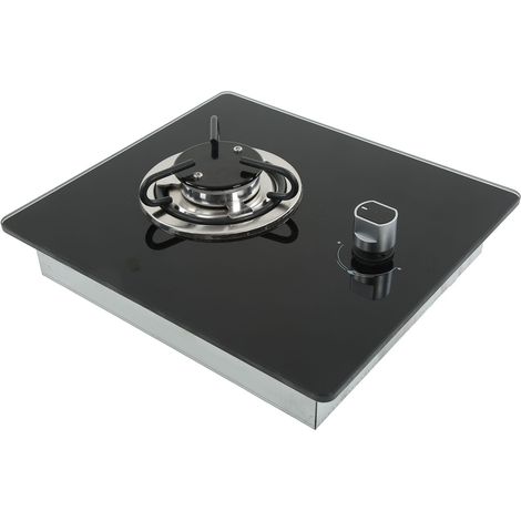 Cuisinière à gaz pour camping-car, panneau en verre trempé 290 x 325 mm, puissance 1,8 kW, réglage du feu, idéale pour la cuisine de caravanes, yachts et bateaux. (1/5)