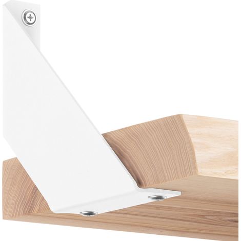 HOLZBRINK Regalträger Metall Regalhalter für Wandregal, Regalwinkel weiss 150x150x30 mm, 1 Stück, HLR-V-150-9016