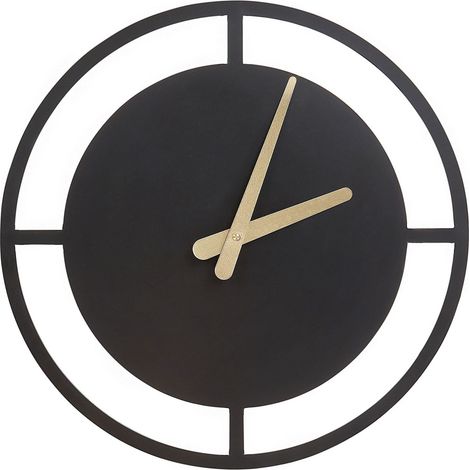 Wanduhr TRIENT 40 cm Metall Schwarz