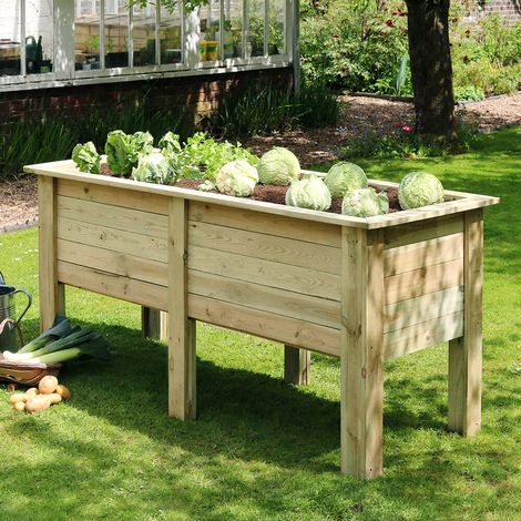 Zest Wooden Deep Root Planter Raised Vegetable Flower Bed Garden 1.8m (1/5)