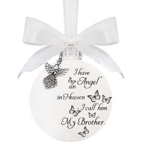 Boule De Noël - Pendentif Commémoratif Ronde Avec Motif Papillon - Décoration Pour Arbre De Noël Ou Fenêtre - 8 Cm - 1 Pièce (1/4)