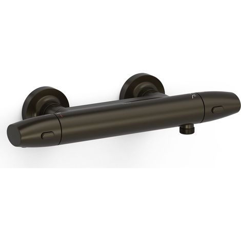 TRES 19016403KMB OVER-WALL Grifo Termostático Mural Over-Wall Ducha Color Negro Bronce - ref: 19016403KMB