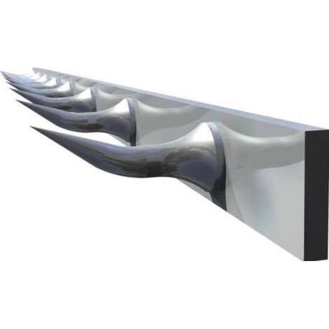 BARRE A 7 DENTS INOX 304, SECTION 40X8 MM - L2G