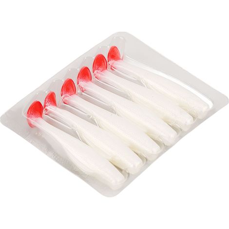 Lot de 6 leurres souples flottants en forme de T, 8 cm, 5 g, imitation d'insecte, pour la pêche au bar et au poisson mandarin. (1/5)