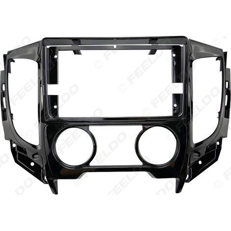 Cadre d'écran polyvalent de grande taille adapté au tableau de bord de navigation Mitsubishi Triton, à la modification du système audio, à la climatisation manuelle et à l'écran de 9 pouces.