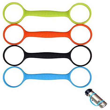 Tragegriff für Wasserflaschen mit Windgeschwindigkeit, ideal für Outdoor-Aktivitäten. Weicher Gurt, kompatibel mit allen Flaschen, perfekt zum Radfahren, Sport oder Joggen. 4er-Pack.