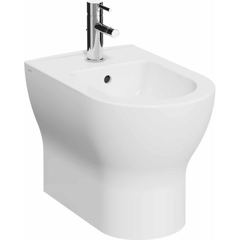 BIDET ROUND IN CERAMICA BIANCA A TERRA (1/3)