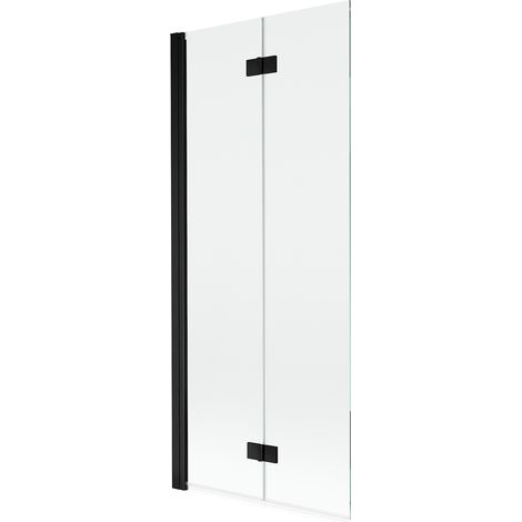 Mexen Mist paravento per vasca da bagno 2 ante sinistro 80 x 150 cm, trasparente, nero - 8A9-080-002-70-00-L (1/5)