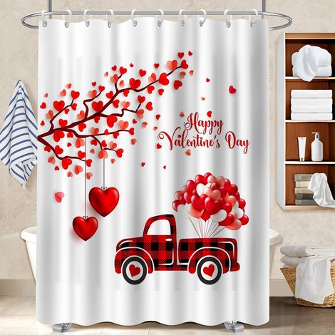 Rideau douche polyester 180x180 dessin bâche polyester douche pour cacher un carrelage un peu vieillot (1/5)