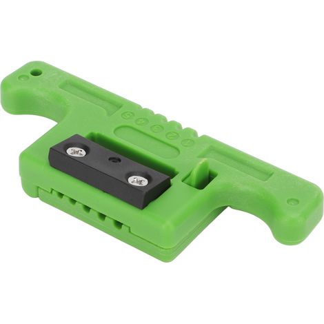 Outil de dénudage de fibre optique à 5 canaux, lame en acier, boîtier en PVC, couvercle ouvert, portable (1/5)