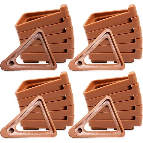 Lot de 24 supports invisibles pour pots de fleurs triangulaires, pour l'intérieur et l'extérieur, compatibles avec les pots en terre cuite de petite et grande taille. (1/3)