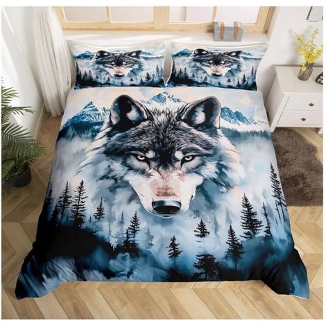 Housse De Couette - 140 X 200 Cm - Microfibre - Motif Géométrique Noir Et Blanc - Pour Lit Enfant - Ensemble 3 Pièces (1/5)