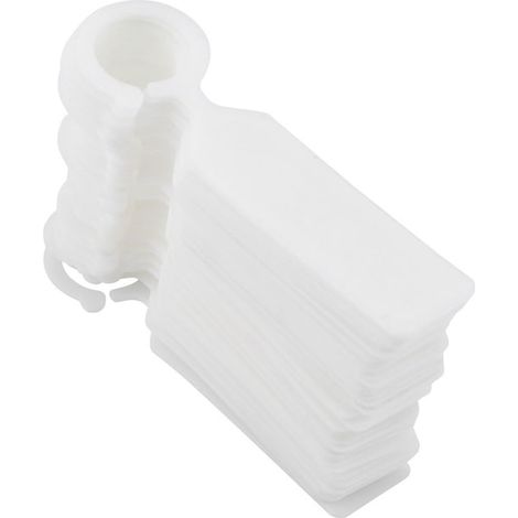 Lot de 100 étiquettes suspendues pour plantes, en plastique blanc, 11 x 2,4 cm (1/5)