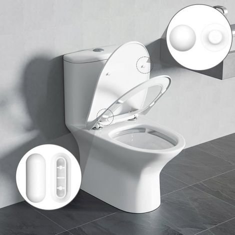 Tampons amortisseurs abattant WC - 12 pièces - Blanc - Convient pour sièges WC, bureaux, hôtels, anti-bruit Étiquette (1/5)