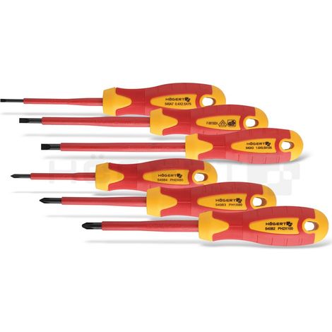 Ensemble de tournevis Hogert HT1S996 6 unités (1/2)