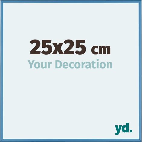 yd. - Cadre photo 25x25 - Bleu Acier - Aluminium - Kent