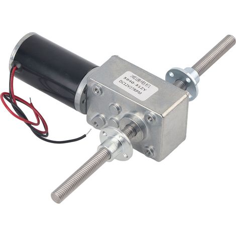 Schneckengetriebemotor, rechts- und linksgängige Welle, koaxial, M8-Gewinde, Drehzahluntersetzung 1280, Motor mit Flansch, Drehzahluntersetzung 290 (1/5)