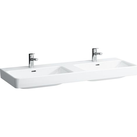 LAUFEN PRO S lavabo double, sans trou pour robinet, avec
