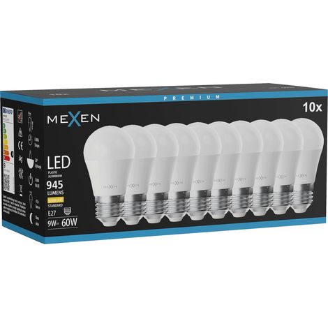 Mexen Nova 10x Ampoule LED E27, G45, 9W, Chaude - 3000K, 945 lm - L101-E27-0930-01x10 (1/5)
