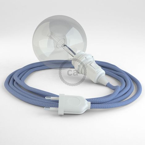Lampe suspension Creative Cables rm07 câble soie lilas 5m (1/5)