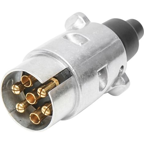 Spina per auto in alluminio da 12 V con 7 connettori per rimorchio Breckner Germany