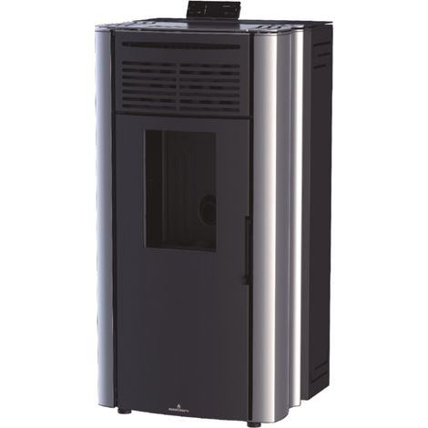 Poêle à pellet Coral 15kW argentée - Sans (1/3)