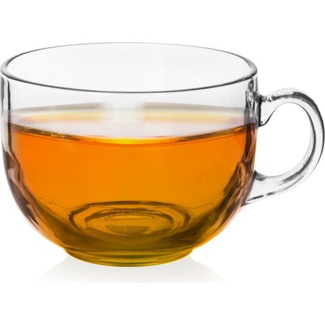Grand verre avec anse 650 ml - haute qualite pour toutes les boissons