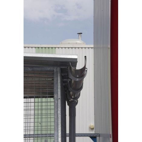 PROVOST - Kit gouttière PVC gris pour abri grillagé - Provost