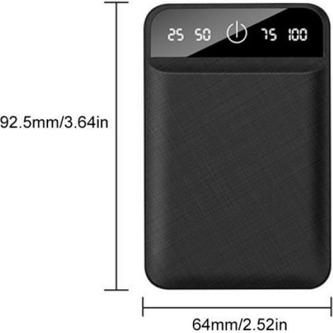 1 Batterie externe 20000 mAh, PC + ABS, 5V/2A, écran LED, pour gilet chauffant (1/4)