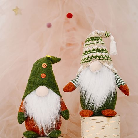 Poupée Père Noël sans Visage, Décoration de Fenêtre pour Noël, Cadeau de Fête (1/5)