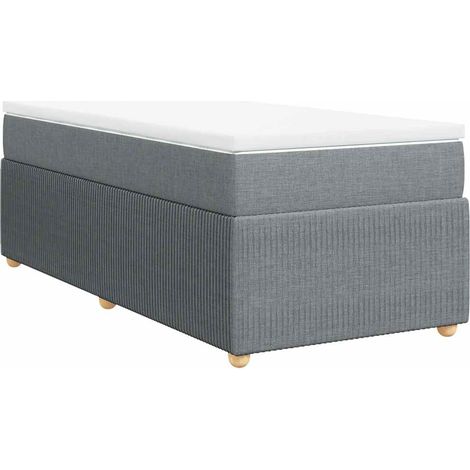 Maison Exclusive - Boxspringbett mit Matratze Hellgrau 90x190 cm