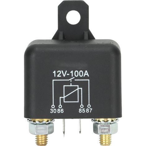 Solénoïde de relais de démarreur 4 broches 12V 100A NO pour tondeuse à gazon, tracteur de jardin, voiturette de golf (1/5)