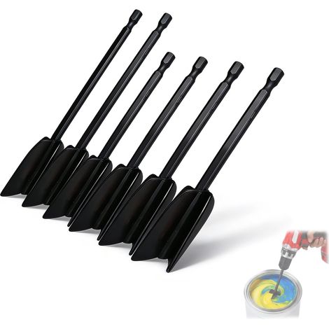 Mélangeur pour Peinture Époxy, Lot de 6 Mélangeurs Réutilisables pour Perceuse, Outil de Mélange Polyvalent pour Résine Époxy et Peinture en Céramique (1/5)