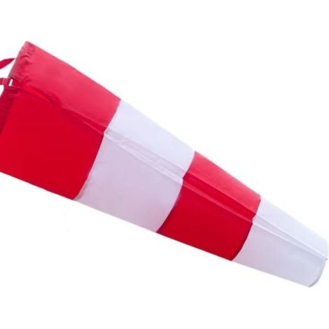 Manche à air d'extérieur, indicateur de direction du vent en rouge et blanc, 150 cm suspendu et rotatif, résistant aux intempéries, indicateur de direction du vent (1/3)