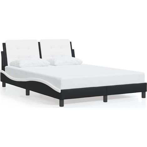 Maison Exclusive - Giroletto senza Materasso Zadar Nero e Bianco 140x200 cm in Similpelle (1/5)