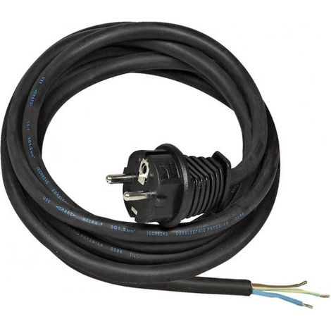 Brennenstuhl – Rallonge électrique H07RN-F 3G1,5 16A/230V~ – Longueur 5m – Extrémité dénudée avec embouts sertis – Pour chantiers humides (1/2)