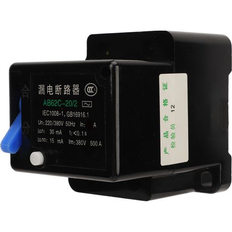 Disjoncteur MCB 2P 220V 380V triphasé 4 fils, protection contre les surcharges pour la sécurité domestique 20A (1/5)