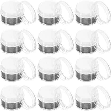 Lot de 50 Boîtes de Rangement pour Bijoux avec Couvercle Transparent Coffrets Organisateurs pour Pierres Précieuses Mini-Plateaux en Mousse Noire et Blanche pour (1/5)