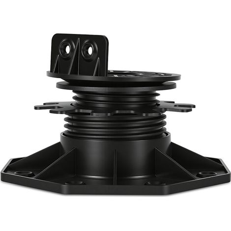 Wolketon Set da 10 piedistalli regolabili 40-70 mm per travetti, PP nero (1/5)