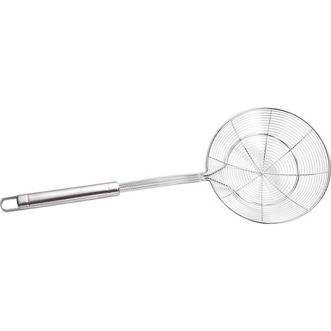 Écumoire en fil d'acier inoxydable, cuillère filtre à pâtes épaisse et renforcée pour la cuisine domestique (1/5)