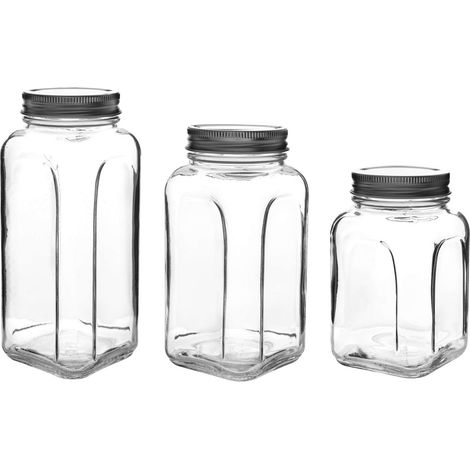 Set di barattoli per la conservazione Set 8,5 x 8,5 x 20 cm / 980 ml (1 Piece) (1/2)