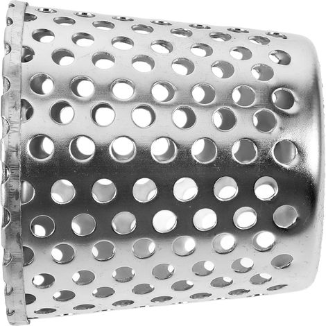 Stainless steel 304 gutter strainer for filtering leaves and debris, with drainage holes, resistant to deformation on exterior roofs. (1/5)