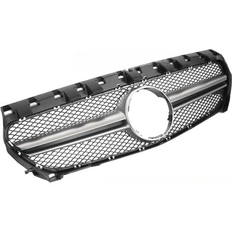 Grille calandre Mercedes CLA W117 de 2013 a 2019 Noir Silver-42698552 (1/4)