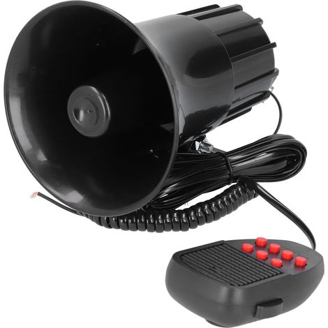 12V 50W 115db Klaxon Auto avec Micro PA 7 Sons Sirène d'Urgence Alarme Feu pour Voiture Camion Camping-car (1/5)