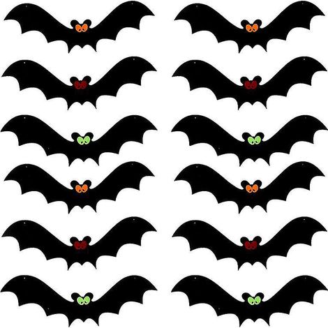 12-teiliger Fledermaus-Anhänger für Halloween-Dekorationen