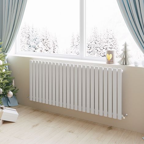 Acezanble Horizontal Oval Column Radiator Central Heating Rad 600x1416mm Single White